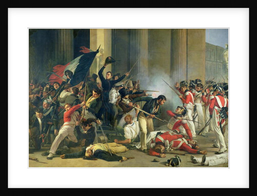 Scene of the 1830 Revolution at the Louvre by Jean Louis Bezard