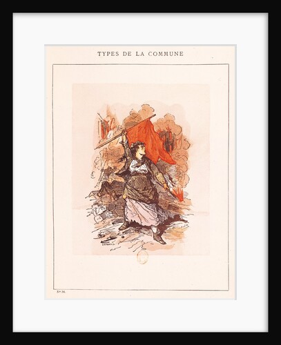 The Barricade, no.34 from 'Types de la Commune', 1871 by Lefman