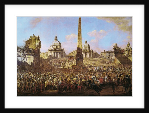 Entry into Rome of Jerzy Ossolinski Emissary of Wladyslaw IV of Poland with Pope Urban VIII 1779 by Bernardo Bellotto