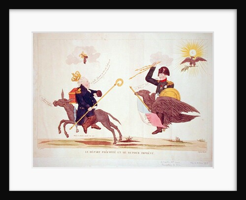 Caricature of the 'Hundred Days', The Hasty Departure and the Unexpected Return, 1815 by French School