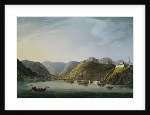 View of the West Side of Porto Ferraio Bay, Elba by Captain James (after) Weir