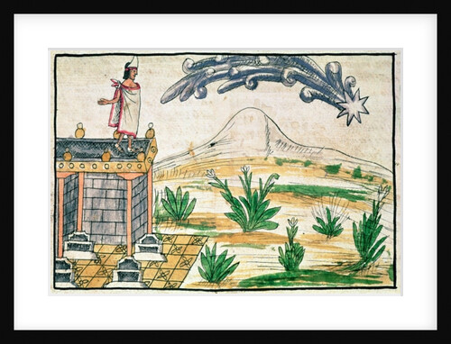 Montezuma II watching a comet, 1579 by Diego Duran