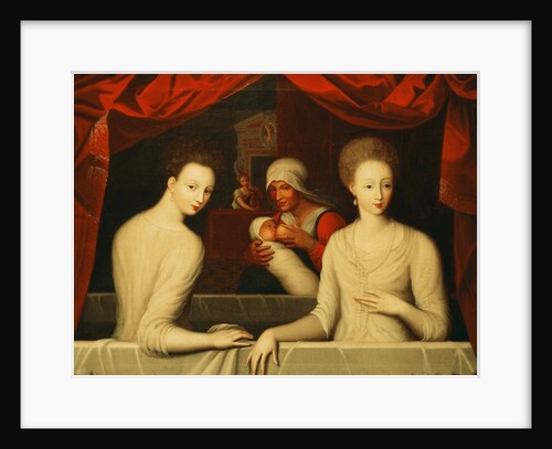 Gabrielle d'Estrees and her sister, the Duchess of Villars by Fontainebleau School