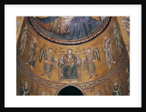 Madonna and Child Enthroned with Angels and Apostles by Byzantine School