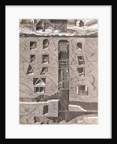 Cross-section of a mine by Louis-Jacques (after) Goussier