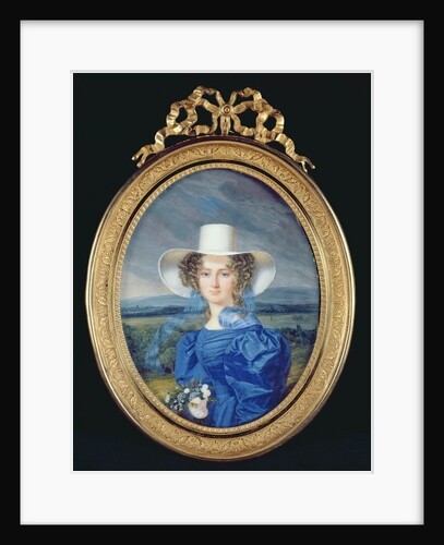 Portrait of a Young Girl in a Landscape by French School