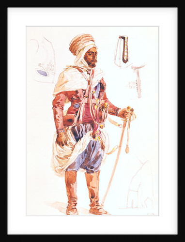 Spahi with his sword, c.1854 by Francois-Hippolyte Lalaisse