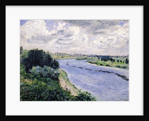 Barges on the Seine, c.1869 by Pierre Auguste Renoir