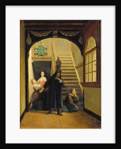 Scene from the Youth of Blaise Pascal 1860-70 by Louis Hector Leroux