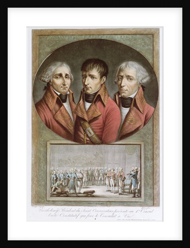 Portrait of the Three Consuls of the Republic and Barthelemy Presenting the Consitutional Act Proclaiming Napoleon I as Emperor for Life to the Premier Consul, 2nd August 1802 by Jean Duplessi-Bertaux