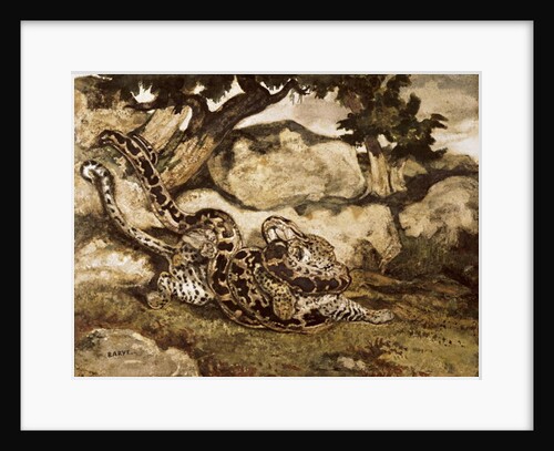 A Python Killing a Tiger by Antoine Louis Barye