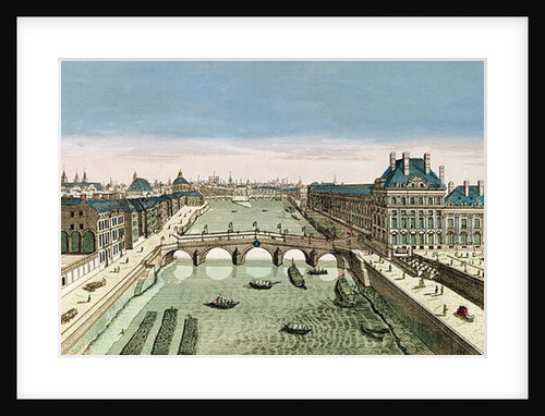 Perspective View of Paris from the Pont Royal by French School