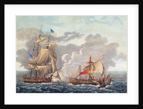 The Taking of the English Vessel 'The Java' by the American Frigate, 'The Constitution', 29th September 1812 by Louis Ambroise (after) Garneray