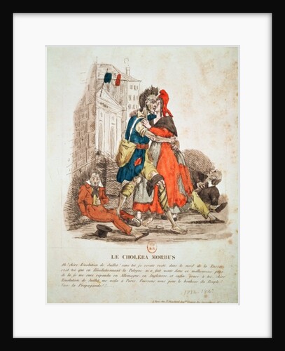 Le Cholera Morbus, Allegory of the Cholera Epidemic after the 1830 Revolution, c.1832 by French School