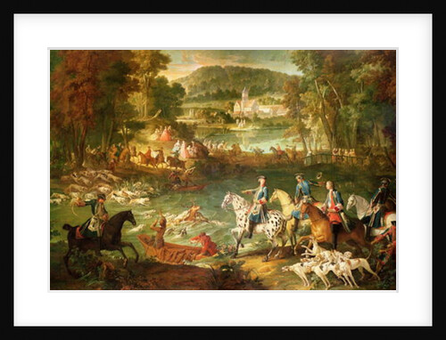 Hunting at the Saint-Jean Pond in the Forest of Compiegne, before 1734 by Jean-Baptiste Oudry