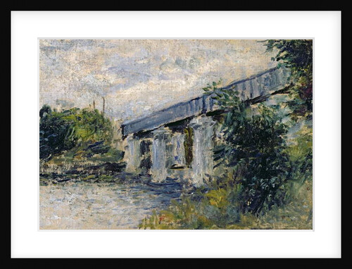 Railway Bridge at Argenteuil, 1874 by Claude Monet