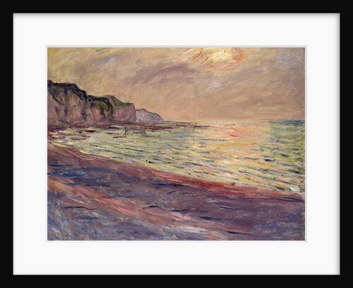 The Beach at Pourville, Setting Sun, 1882 by Claude Monet