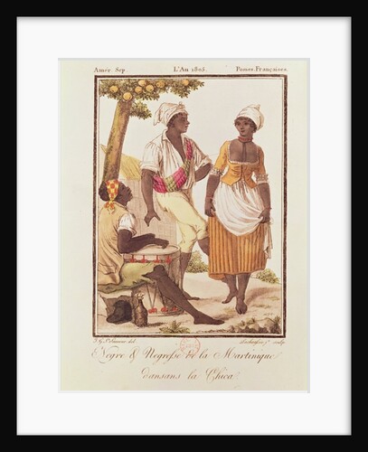 Negro and Negress from Martinique Dancing 'la Chica' by Jacques Grasset de Saint-Sauveur (after)
