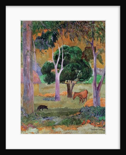 Dominican Landscape or, Landscape with a Pig and Horse, 1903 by Paul Gauguin