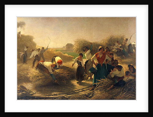Threshing Rapeseed in the Fields of Lille by Auguste Joseph Herlin