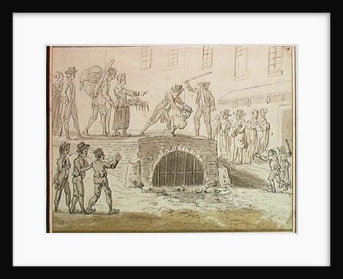 Bust of Marat thrown in a sewer, 5th February 1795 by French School