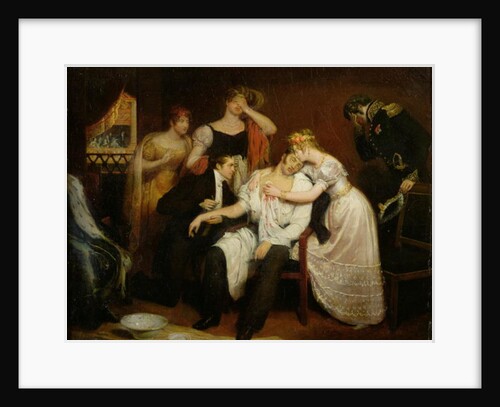 Charles-Ferdinand de France in his box at the opera on Rue de Richelieu after being stabbed by Louis Louvel, 13th February 1820 by Edouard Cibot