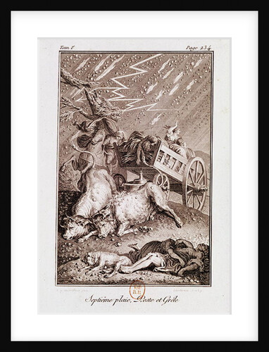 The Plagues of Egypt: The Plagues of Diseased Cattle, Boils and Hail by French School