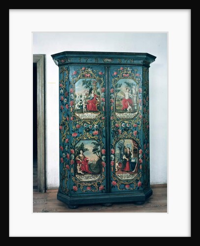 Wardrobe decorated with scenes of the four seasons, 1778 by German School