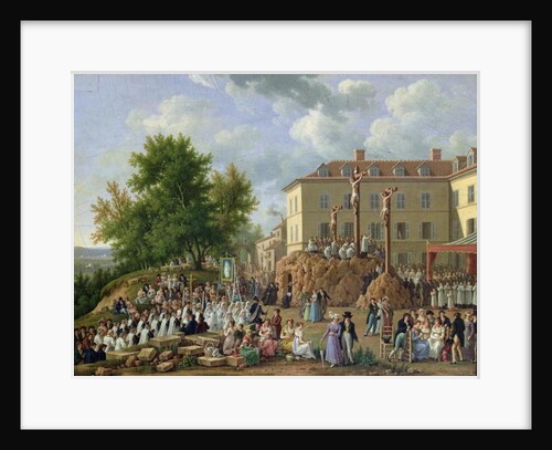 Religious Procession to Mont Valerien, 1819 by French School