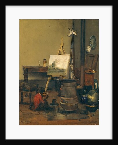 The Painter's Monkey by Antoine Vollon