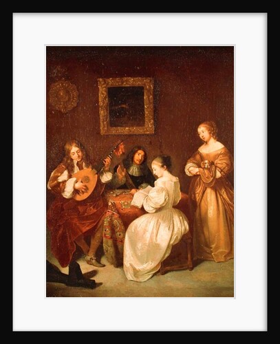 Interior Scene by Caspar Netscher