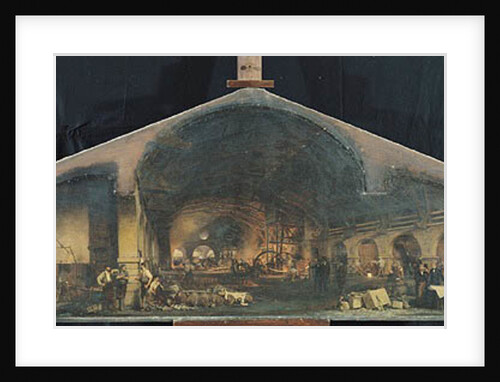 Interior of the Forge at Fourchambault by Ignace Francois Bonhomme