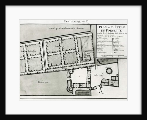 Fol.97 Plan of the Chateau de Forgette, near Saint-Savinien by Claude Masse