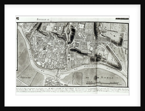 Map of Saintes, capital of Saintonge by Claude Masse