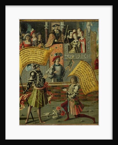 A Disarmed Knight on one Knee by French School