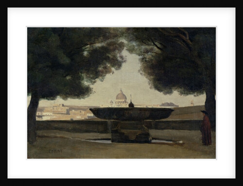The Fountain of the French Academy in Rome, 1826-27 by Jean Baptiste Camille Corot