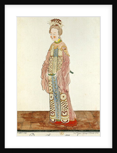Portrait of a Mandarin Woman of the Second Order Wearing a Summer Ceremonial Costume by Pierre Giffart
