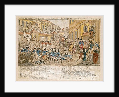 The Terrible Night in Paris, 10th August 1792 by French School