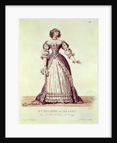 Madame Moliere, nee Armande Bejart in the role of Elmire in 'Le Tartuffe' by Moliere by Hippolyte Lecomte