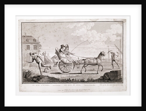 Caricature of the Nouveaux Riches, c.1795 by French School