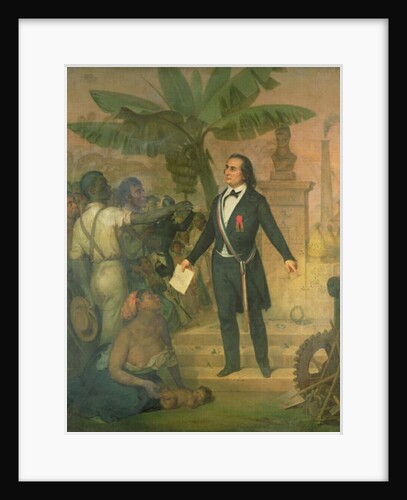 Joseph Napoleon Sebastien Sarda Garriga with the Emancipation Decree on La Reunion, 10th December 1848 by Alphonse Garreau
