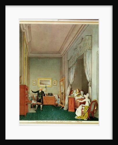The Empress's Bedroom with the Duchesse de Montebello and Jean-Nicolas Corvisart October 1813 by Marie-Louise de Hapsburg-Lorraine