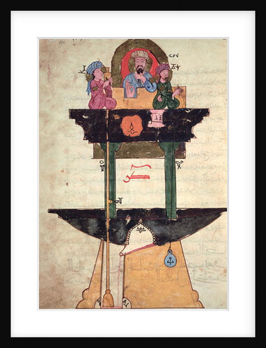 Water clock with automated figures by Islamic School