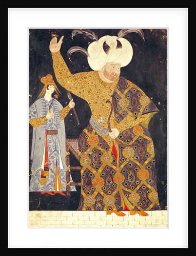 Portrait of Sultan Selim II firing a bow and arrow by Nakkep called Nigari Reis Haydar