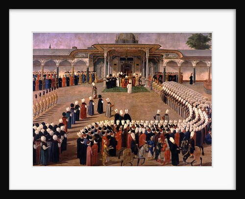 Reception at the Court of Sultan Selim III at the Topkapi Palace, late 18th century by Ottoman School