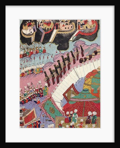 TSM H.1524 The Forces of Suleyman the Magnificent Besieging a Christian Fortress by Turkish School