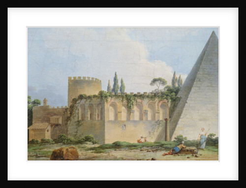 Tomb of Gaius Cestius, Rome by Jean Jacques Francois Le Barbier