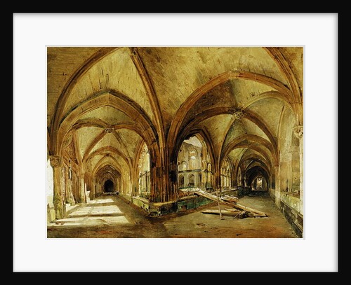 The Cloisters of St. Wandrille, c.1825-30 by Louis Eugene Gabriel Isabey