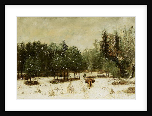 Entrance to the Forest in Winter. Snow Effect, 1873 by Gustave Courbet