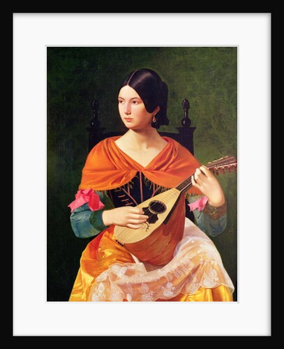Young Woman with a Mandolin, 1845-47 by Vekoslav Karas